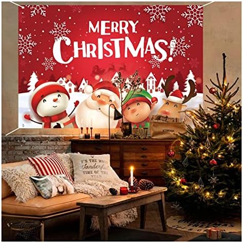 Коледна Украса PIFUDE Коледен Фон Весела Коледна Украса Семейство На Открито Коледа Щастлив Оранжево