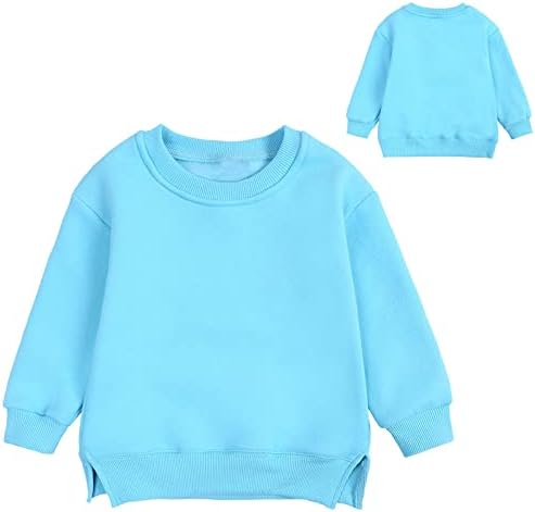 Пуловер за Малки Момчета и Момичета, Руното Hoody, Детско Однотонное Палто Голям размер за деца, Блузи за Момичета, Велюровый
