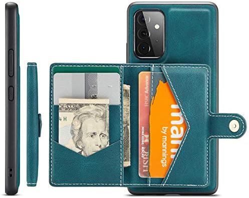 Калъф за мобилен телефон Arlgseln с Подвижни отделения за карти, Чантата, Магнитен държач за карти, прикрепена на гърба на телефона, Защитно покритие-стойка за Samsung Galaxy S