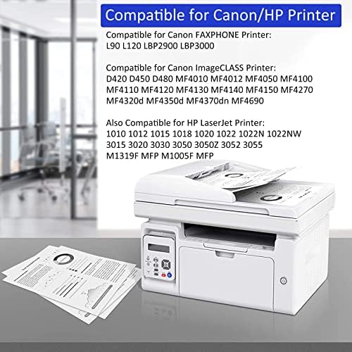 Подмяна на съвместим тонер касета KCMYTONER за 104 Canon CRG-104 FX-9 FX-10 (също за Q2612A), използвани с този принтер