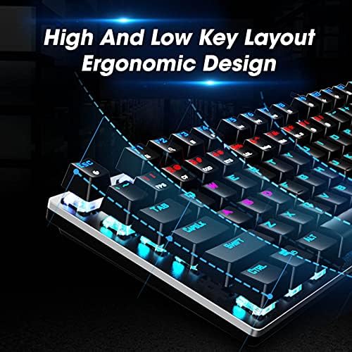 Клавиатура игри KJDPP, Набор от светещи клавиатура и мишка, USB Клавиатура и мишка, Набор от Цветни офис геймърска клавиатура
