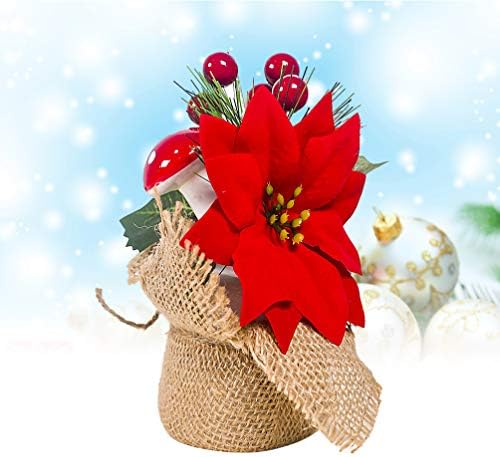 SOIMISS Тенис на Декор Настолна Коледно Дърво с Борови Буца коледна звезда Плотове направи си САМ Коледна украса (Червена