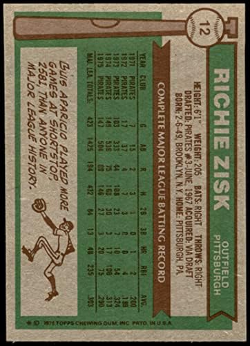 1976 Topps # 12 Ричи Зиск Питсбърг Пайрэтс (Бейзболна картичка) NM Пирати