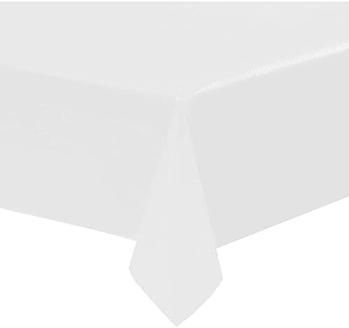 Бели найлонови Покривки Juvale, Покривки за партита (54 x 108 инча, 12 опаковки)