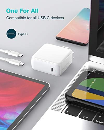 Зарядно устройство, USB C мощност 67 W за MacBook Pro, USB кабел C-C дължина 6,6 фута + бързо зарядно устройство, USB C мощност 30 W за iPad Pro 12,9, 11 инча 2021/2020/2018, iPad Air, USB кабел C-C дължина 6,6