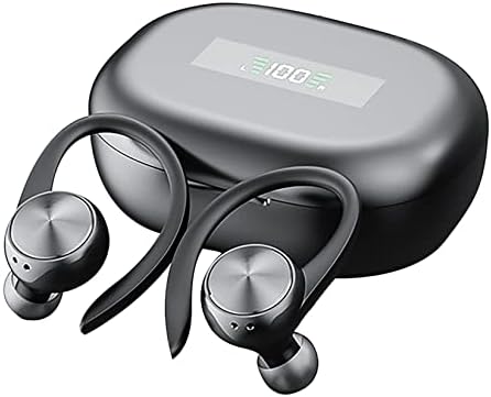 Стереозвук Hi-Fi Bluetooth 5,0 Слушалки с Заушниками за спортни тренировки, безжични Слушалки с led цифров дисплей на