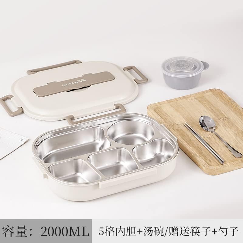 Контейнер за обяд INKIRU 304 с покритие от неръждаема стомана (1500 мл-Посуда + купа за супа)