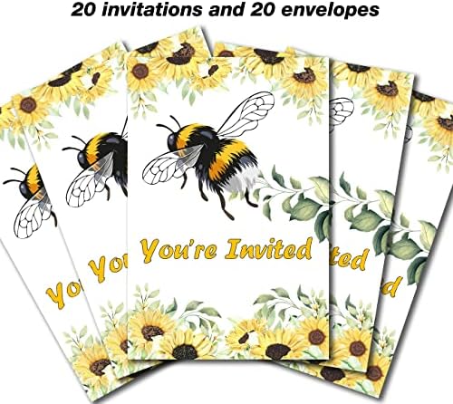 Покани за парти в стила на детската душа в пчелния теми, Заполняющий Комплект от 20 Пликове, Картички и Покани на Пчелното