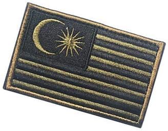 Нашивка с Флага Малайзия, Военен Кука, Линия, на Тактика, на морала, Бродирана Нашивка (color2)