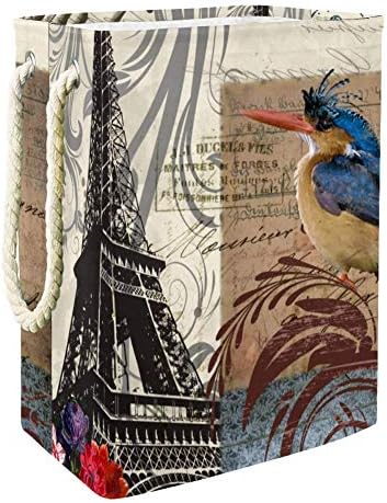 Unicey Bird с Париж-Айфеловата Кула, Кошница за Дрехи, Сгъваема Кошница за Съхранение на Детска Количка