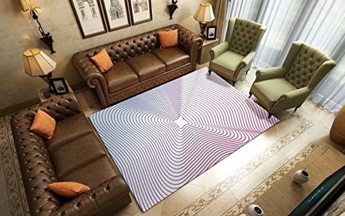 Червен Геометричен килимче за Хола и Спалнята POLDE с Мат, за да Влезете в Банята