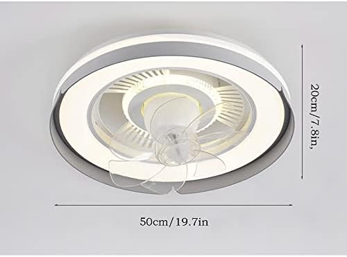 Вентилатор на тавана PAKFAN с регулируема яркост, подсветка и дистанционно управление - Модерен вентилатор на тавана за къща с дистанционно управление и приложение, 3-