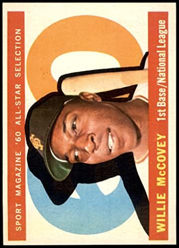 1960 Topps # 554 All-Star Уили Маккови Сан Франциско Джайентс (Бейзболна картичка) EX/MT Джайънтс
