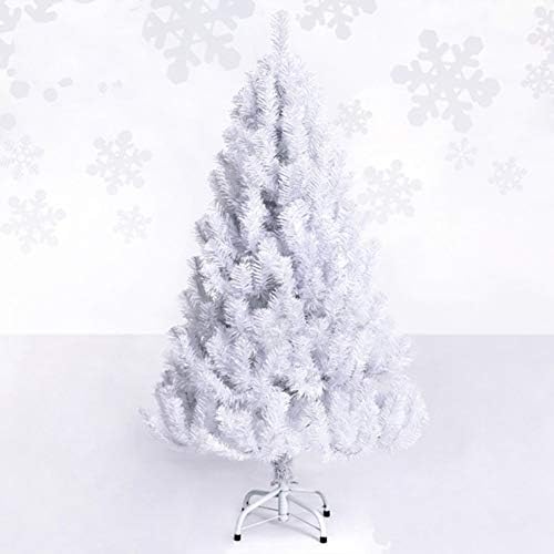 Коледно дърво ZPEE от Бяло PVC, Изкуствена Навесная Гол коледно Дърво с метална стойка, Лесно монтируемая Коледна украса,