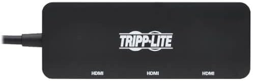 Адаптер за HDMI Трип Lite USB-C за три монитора, за Windows и MacBook Pro, 4K при 60 Hz, единния изход 4: 4: 4 / двоен
