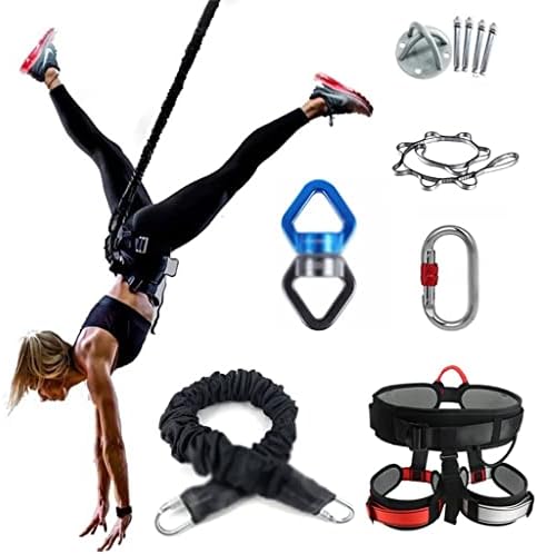 DLOETT Бънджи Танц Летящ Окачен на Въже, Въздушен кабел за практикуване на Йога, Определени Эспандеров За тренировки, оборудване за домашен фитнес зала (Цвят: D, размер: