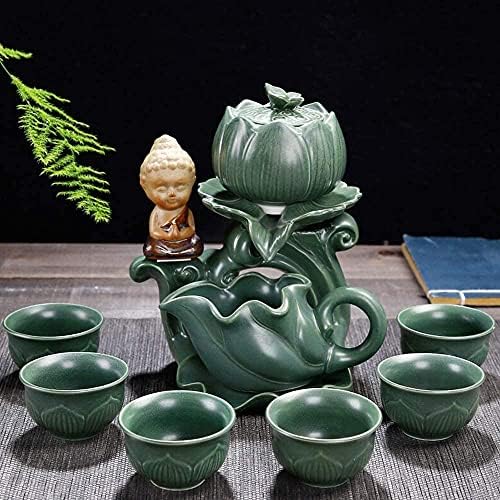 LIANXIAO - Чай Полуавтоматични Чай Керамика, Порцелан Кунг-фу за Домашния Офис Керамични Супени Комплекти за 6 Човека
