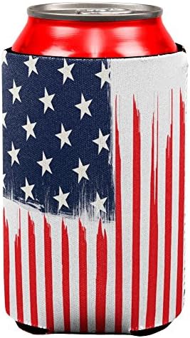 Олд Глори 4 юли Почиства с Четка Американски флаг В Цялата банка Cooler Multi Standard One Size