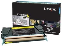 Касета с тонер на Lexmark X748h1yg с висока производителност, ресурс 10000 страници, жълт