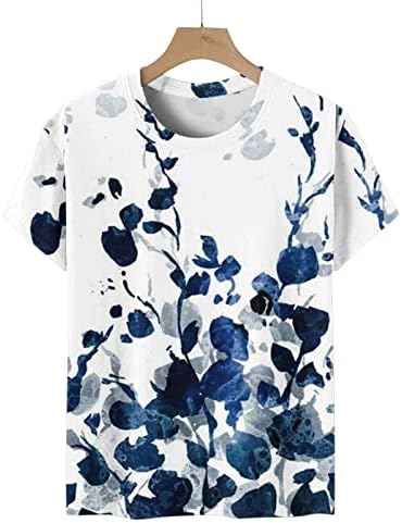 Блузи с домашен любимец принтом за жени, Дамски Топ с къс ръкав, Ежедневни тениска, Тениски с флорални принтом, Реколта