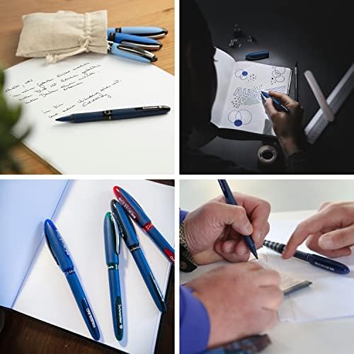 Химикалка химикалка Schneider Business One, Сверхгладкий съвет 0,6 мм, Син корпус, Четири опаковки, по един във всяка: