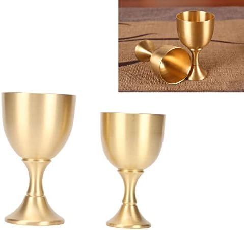 HEEPDD Ретро купа, потир с тапицерия злато, малки чаши за вино, украса на маса за партита, сватби