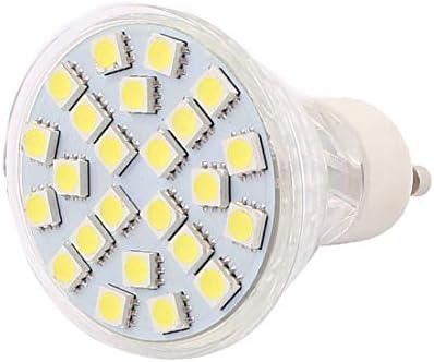 Нов Lon0167 GU10 SMD 5050 24 светодиода Стъклена Энергосберегающая led лампа с бял цвят ac 220 v 3 W (GU10 SMD 5050 24