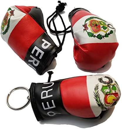 БАНФАЙРы 2 бр Знаме на Перу Мини Банер Боксови Ръкавици Огледалото за Обратно виждане и Перуански Верижка За Ключове