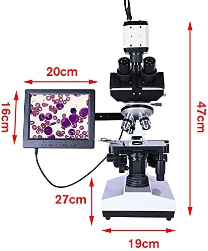 CZDYUF Професионален Лаборатория за Биологичен тринокулярный Микроскоп с Увеличение 2500X + USB Електронна Цифрова CCD-Камера