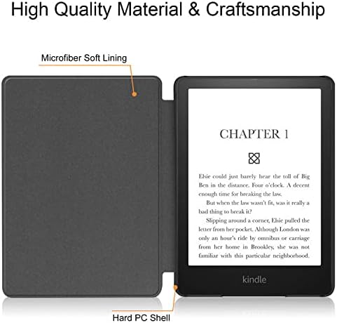 Тънък калъф за изцяло нов Kindle (8-то поколение, година на издаване) - калъф от изкуствена кожа с автоматична функция за събуждане/сън-подходящ за напълно нов Kindle от (не