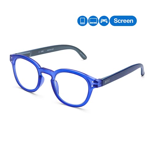 Очила за четене B + D - Марка Blue Ban Readers - Материал рамки и лък тел: PC - лък тел с гъвкави лещи - сини светофильтрами - Син цвят - +2,00
