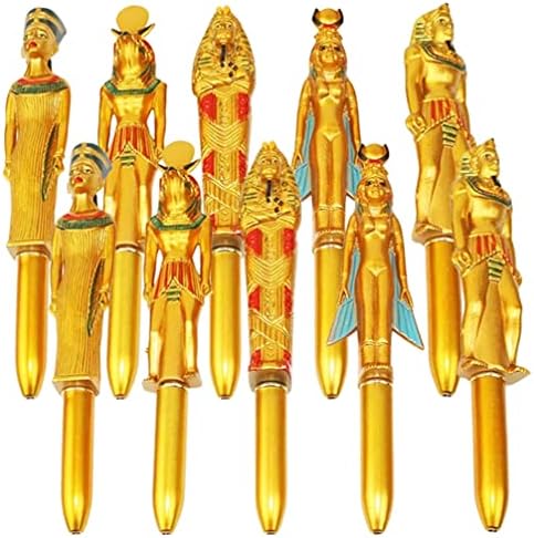 Operitacx Новост Химикалка писалка 10 бр., Гел дръжка във формата на Египетски Фараон, Творчески дръжки за Писма, Канцеларски
