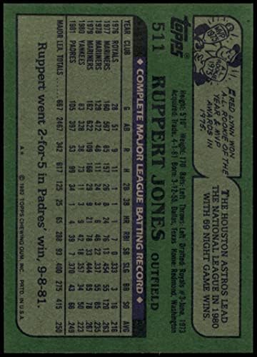 1982 Topps # 511 Рупперт Джоунс Сан Диего Падрес (Бейзболна картичка) NM Padres