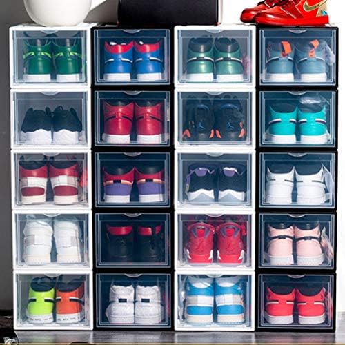Контейнер за обувки Toyvian Прозрачни Пластмасови Шкафове За Обувки Лесно Сглобяване Контейнери За Обувки, Кутии За Съхранение