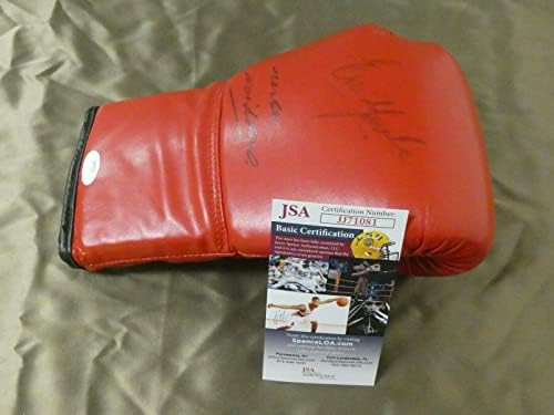 Боксови ръкавици с автограф от Ерик Моралес и Маркос Майданы с подпис на JSA COA - боксови ръкавици с автограф