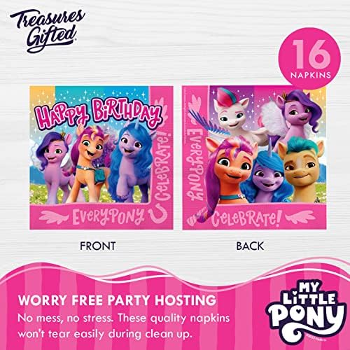 Подаръци от Treasures за парти в чест на рождения ден на My Little Pony - Изчислена на 16 гости - Идеален набор от аксесоари