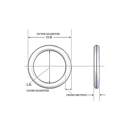О пръстен амортисьор О-пръстен Уплътнение Шайба Щуцер CS 1,78 мм ID 1,78-114,2 мм Гумени о-пръстен О-пръстен от нитрильного каучук NBR Пръстен помпа (Размер: ID 37,82 мм (10 бр))