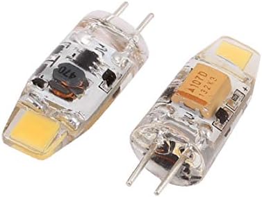 X-DREE 2 бр. AC/DC 12 v 3 W син сапфир чип COB G4 led лампа за подмяна на лампа Топла Бяла светлина (2 бр. AC/DC 12 v