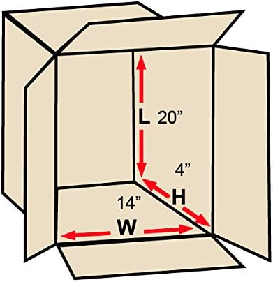 МАРКОВИ кутии от велпапе PARTNERS 20 x 14 x 4, Плоски 20 L x 14W x 4H, опаковка 75 броя | Доставка, Опаковане, Преместване,