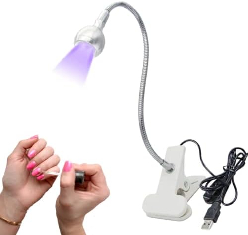 KLAZZ USB UV Led лампа черен на цвят, с Гъши Врата и Зажимными Приспособления за UV-гелевых нокти и Uv Втвърдяване, Après