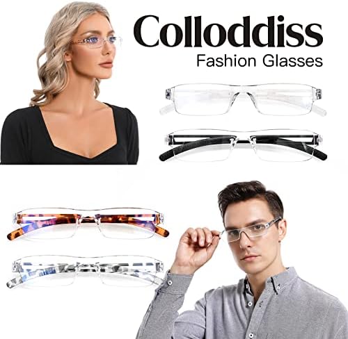 Коллоддисс, сини светозащитные очила за четене, за жени, мъже с чехлами, леки модни очила за четене