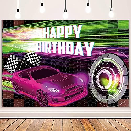 MEHOFOND 7x5ft на Състезателен Автомобил, честит Рожден Ден на Фон, Състезателна Парти Снимка Фон за Момчета, Автомобили