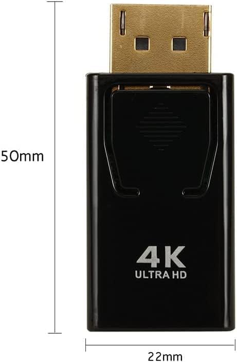 Адаптер BELLESTAR DP-HDMI, Конвертор 4K DisplayPort-HDMI-предаване на аудио и максимална резолюция, DisplayPort Адаптер Male-HDMI Female за КОМПЮТЪР, телевизор, монитор и проектор