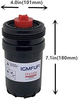 Горивен филтър IGMFUFI FF63009 за дизелови двигатели Замества елемент 5303743,FF63009 за FH22168 (опаковка от 2)