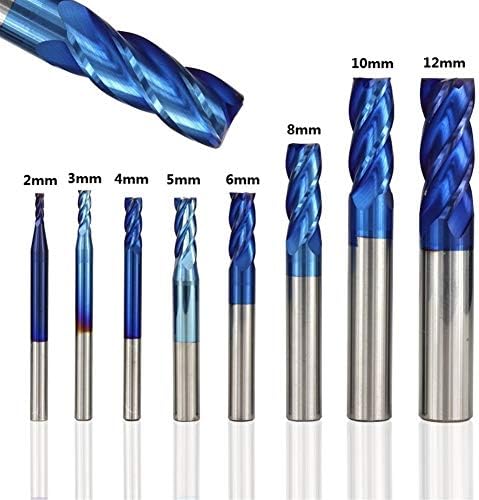 Набор от тренировки, за ЧАСТИ XMEIFEI 8 бр., 2-12 мм, Твердосплавная Бележка fresa с нано-синьо покритие, 50 Фрезоване