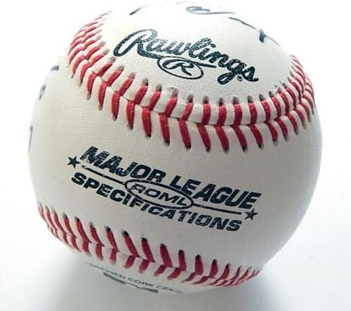 Подписани Бейзболни топки Rawlings 8 Autos Cardenal Обиждам Meacham Фелпс Бордерс Джонсън - Бейзболни Топки С Автографи