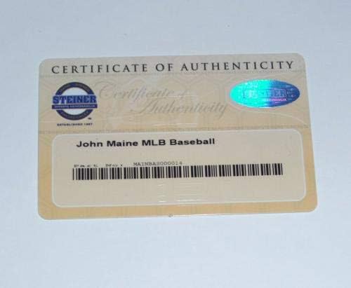 Джон Мейн подписа договор с Oml Selig Baseball Steiner, Ny Coa, Ню Йорк Метс, Boston Red Sox - Бейзболни топки с автографи