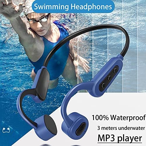 Слушалки с костна проводимост Водоустойчиви Слушалки за плуване - Bluetooth, MP3 плейър, Безжичен Спортни Слушалки IPX8 с Отворен ухото 16 GB с микрофон Шумопотискане за Джог