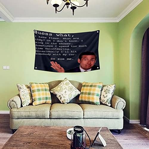 Кайен Майкъл Скот, Цитиран от Забавен Знаме, флаг, гоблени, 3x5 фута, Декор за общежития на Колежа, Братство или Мъжки