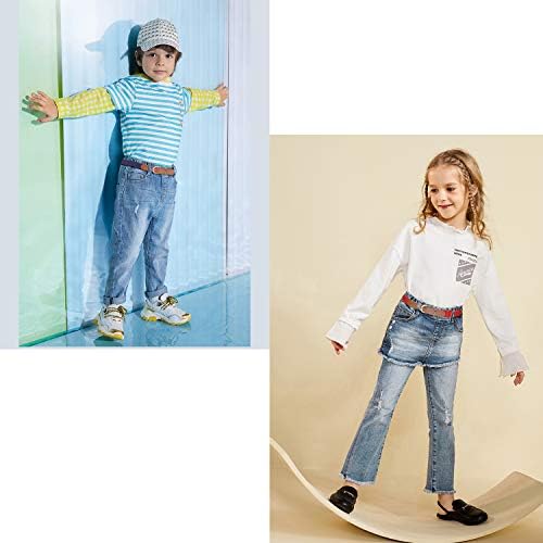 Ластични колани AWAYTR Kids за момичета - 3 бр., Регулируема Презрамка за униформи за момичета и момчета, на 3-10 години